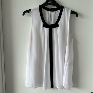 Twik/Simons Black & White Blouse with beautiful bow detailing